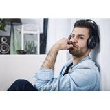 Philips Kabelloser TV Kopfhörer Over Ear SHD8850/12 Wireless HiFi Kopfhörer (Exzellenter Sound, Hi-Res Audio, 30 m Reichweite, Dockingstation, Velours-Ohrpolster) Schwarz