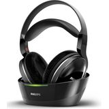 Philips Kabelloser TV Kopfhörer Over Ear SHD8850/12 Wireless HiFi Kopfhörer (Exzellenter Sound, Hi-Res Audio, 30 m Reichweite, Dockingstation, Velours-Ohrpolster) Schwarz