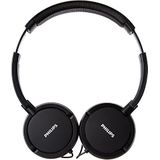 Philips On Ear Kopfhörer SHL5005/00 - Großartiger Sound, Geräuschdämmende Lederohrpolster, Integriertes Mikrofon, Leichter Stahlbügel, Flach zusammenklappbar - Schwarz (100 tekens)