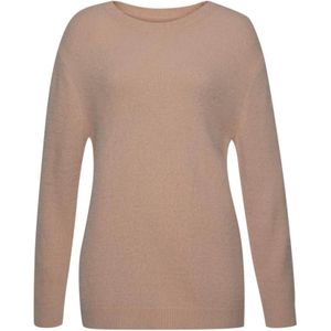 LASCANA Rundhalspullover, mit Flausch-Effekt, lockerer Damenpullover, Basic