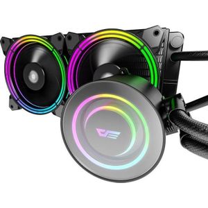 DarkFlash TR240 RGB All-in-One PC Water Cooling Kit with 2x 120mm Fans (Black)