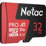 Netac Technology NT02P500PRO-032G-R microSDHC-kaart 32 GB A1 Application Performance Class Geoptimaliseerd voor 24/7-be