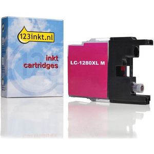 123inkt huismerk vervangt Brother LC-1280XLM inktcartridge magenta hoge capaciteit