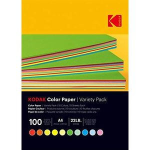Kodak Gekleurd Papier - 10 verschillende kleuren - 80g/m² - A4 - 100 vellen