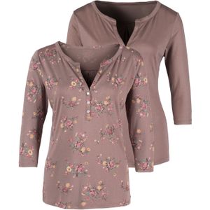 LASCANA 3/4-Arm-Shirt, (2er-Pack), in modischer Blusenoptik