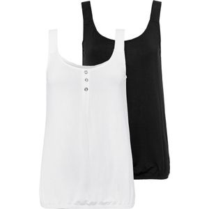 LASCANA Top  zwart / wit