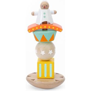 Classic World Houten Stapel en Balansspel Clown, 6dlg.