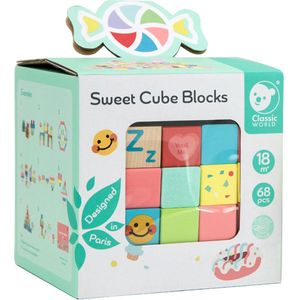 Classic World Houten Sweet Cube Bouwblokken