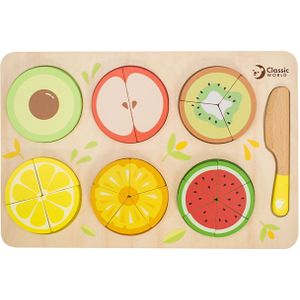 Classic World Houten Fruit Puzzel Breuken, 22dlg.