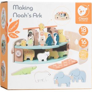 Classic World Houten Noah's Ark Boot Bouwset met Dieren, 16d