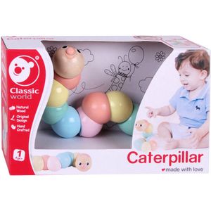 Classic World - Houten Schakelrups - Pastelkleurig - Geschikt voor Kinderen vanaf 1 Jaar