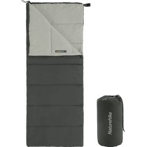 Naturehike Plain 01 Slaapzak, dekenslaapzak voor volwassenen en kinderen, ultralicht colorblock-design, waterdichte campingzomerslaapzak (donkerbruin/lichtbruin, L
