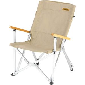 Naturehike 2019 Shangye Folding Chair | Foldable Camping Chair with Sturdy Aluminum Frame | Portable Outdoor Chair for Camping, Garden, BBQs, Beach Trips | Khaki