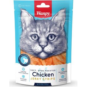 Wanpy soft oven-roasted chicken jerky strips (80 GR)