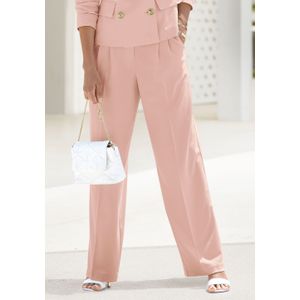 Elegante Pantalon - Rosé - Met Steekzakken - Normale Taillehoogte