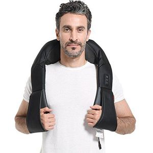 GESS Shiatsu-massageapparaat voor rug, schouders en nek, met warmtefunctie, 3D-rotatie, pijntherapie en ontspanning thuis