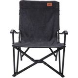 Campingmoon Opvouwbare canvas campingstoel met lage rugleuning Zwart