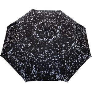 SMATI Opvouwbare paraplu, design in Frankrijk, frame volledig van glasvezel, extreem robuust, winddicht, automatische sluiting, Muziek, Opvouwbare paraplu