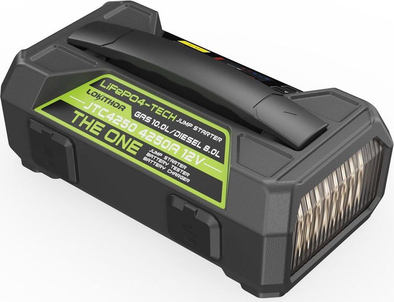 Lokithor - The One JTC4250 - Jumpstarter - 4250A - Slimme Acculader - Ingebouwde Accutester - Powerbank
