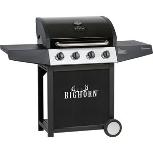 BIGHORN Gasbarbecue en Grill – 4 Branders – Zwart