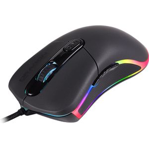 Dragonwar G21 Caster Professional RGB 7000dpi Gaming-Maus, ergonomisch und anpassbar, mit 7 Tasten, Schwarz