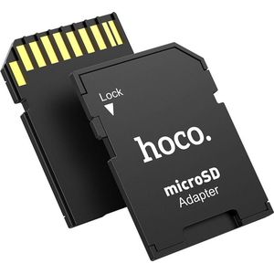 HOCO - Micro SD Kaart Adapter - Micro SD naar SD - Adapter geschikt voor geheugenkaarten - Zwart