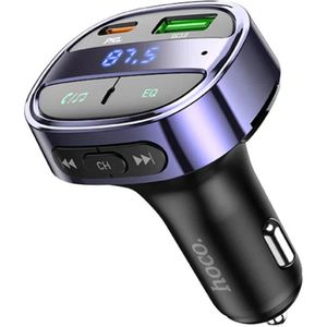 Hoco Bluetooth 5.0 Muziek Transmitter 30W Autolader met PD en QC 3.0