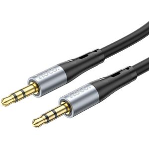 Hoco UPA22 3.5mm Jack naar 3.5mm Jack Audiokabel Siliconen 1M Zwart