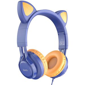 Hoco Kinder Koptelefoon Kattenoortjes met Microfoon - Paars