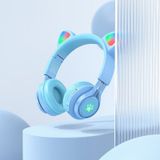 Hoco W39 Kattenoren Draadloze Bluetooth Headset Blauw