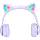 Hoco W39 Kattenoren Draadloze Bluetooth Headset Paars