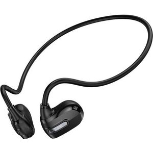 Hoco ES63 Draadloze Sport Oordopjes met Nekband en Air Conduction Zwart