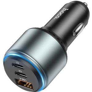 Hoco NZ9 Auto Snellader 95W - Zwart - 2x USB-C en USB-A