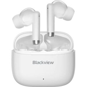 Blackview Airbuds 4 (Draadloze hoofdtelefoon - Bluetooth 5.3) Wit (36 h, Draadloze), Koptelefoon, Wit