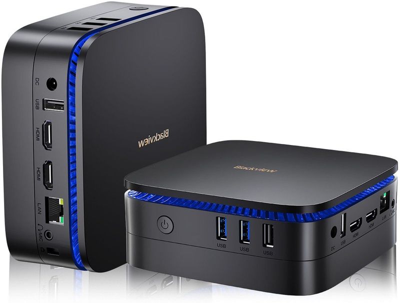 Blackview MP60 Mini PC - 16 GB DDR4 - 512 GB M.2 SSD - Intel N95 - Windows 11 - 5G WiFi - 4K HD Dual HDMI - Gigabit Ethernet - Zwart