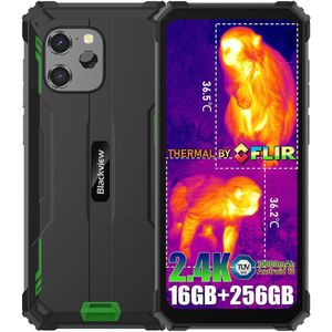 Blackview BV8900 Outdoor Smartphone 16(8+8)GB/256GB warmtebeeldcamera 10000mAh batterij NFC GPS OTG Groen