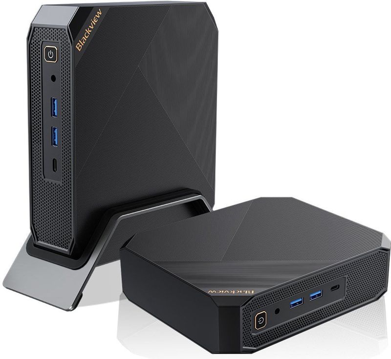 Blackview - MP200 Mini PC - Zwart - Intel Core i5-12450H - 16GB RAM - 1TB SSD - Windows 11 Pro