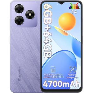 Blackview Wave 8C - Smartphone - Paars - Android 14 - 6GB RAM - 64GB opslag - 6.56 inch HD+