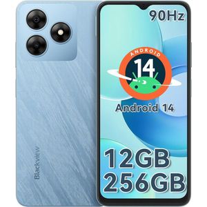 Blackview Wave 8 (Dual Sim - 6,56" - 256 GB, 4 GB RAM) Blauw (256 GB, Blauw, 6.56", Dubbele SIM), Smartphone, Blauw