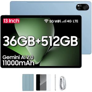 Blackview - MEGA 8 - Tablet - Blauw - 13" - 512 Go - 12 Go RAM