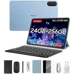 Blackview Mega 2 - Tablet - IJsblauw - 12 inch - 256 GB - 4G