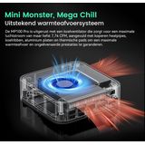 Blackview MP100 Pro - Mini PC - Zwart - 16GB DDR4 - 512GB M.2 SSD - Intel I3-1215U - 4K HD HDMI - WIFI 6.0 - Windows 11 Pro