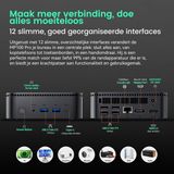 Blackview MP100 Pro - Mini PC - Zwart - 16GB RAM - 1TB ROM - Intel I5-12450H - Windows 11 Pro