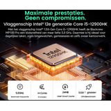 Blackview MP100 Pro - Mini PC - Zwart - 16GB RAM - 1TB ROM - Intel I5-12450H - Windows 11 Pro