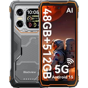 Blackview - XPLORE - Smartphone - Oranje - 512 GB - 16 GB RAM - Android 15.0