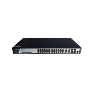 Hikvision Volledig beheerde Gigabit PoE-switch 370W 24+ (24 ports), Netwerkschakelaar, Zwart