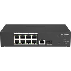 Hikvision DS-3T1310P-SI/HS Slimme beheerde schakelaar DIN-RAIL PoE (11 ports), Netwerkschakelaar, Zwart
