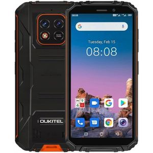 Oukitel Smartphone Oukitel WP18 4/32GB 12500 mAh DS. Oranje (32 GB, Zwart / Oranje, 5.93"", Dubbele SIM, 13 Mpx, 4G), Smartphone, Oranje, Zwart