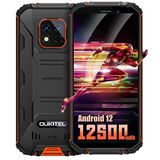 Outdoor smartphone zonder abonnement OUKITEL WP18 Pro, 12500 mAh grote batterij Android 12 outdoor mobiele telefoon 5,93 inch, 4 GB + 64 GB / 1 TB 4G Dual SIM IP68 waterdichte mobiele telefoons, Face ID/vingerafdruk/OTG/GPS - oranje