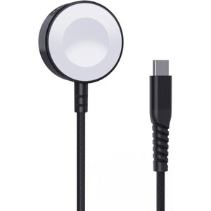 Choetech Magnetische Apple Watch USB-C Kabel 1M Made For Watch Zwart